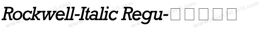 Rockwell-Italic Regu字体转换
